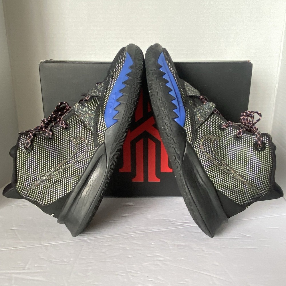 Nike Youth Kyrie 7 GS CT4080 007 Black/Blue Basketball Shoes Sneakers Size 4Y